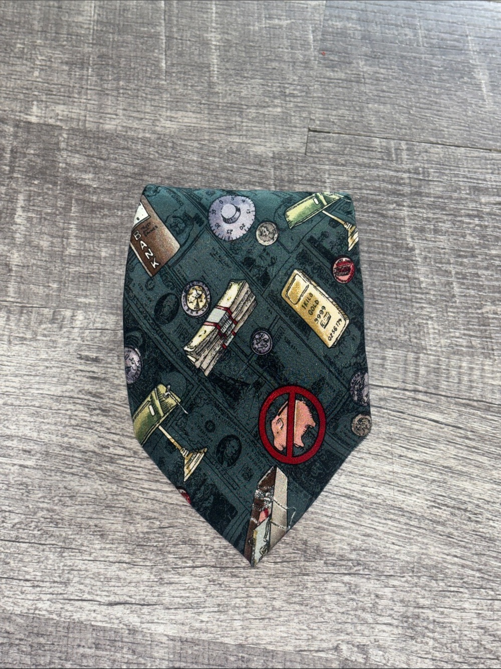 Nicole Miller Money Themed Novelty Silk Tie